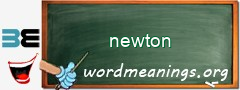 WordMeaning blackboard for newton